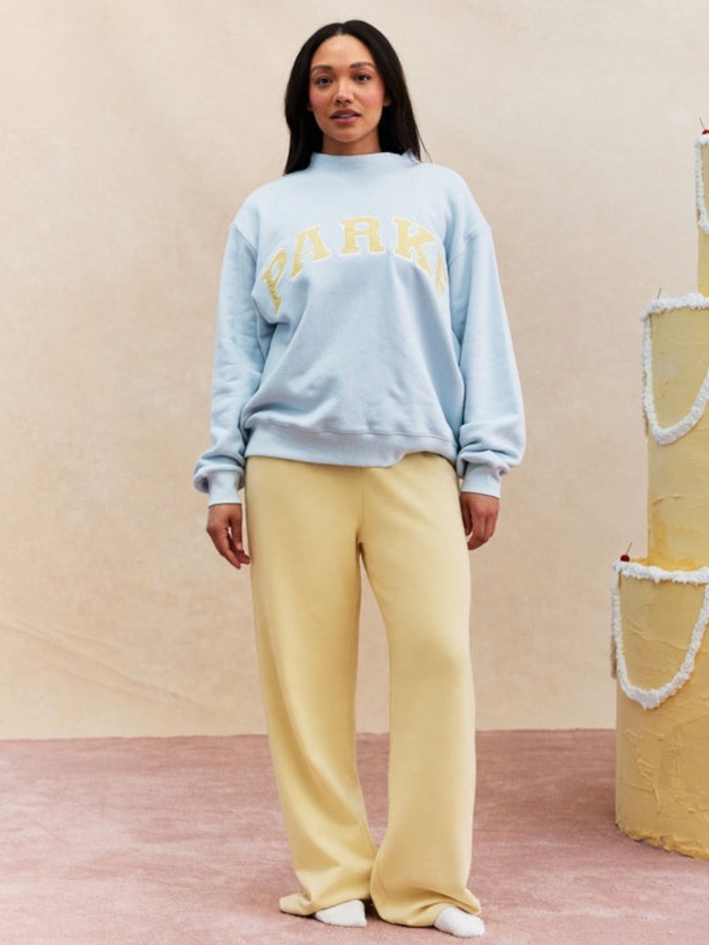 PARKE Limited Edition *Blueberry Lemonade* Mockneck Sweatshirt sz S/M !SOLD OUT!